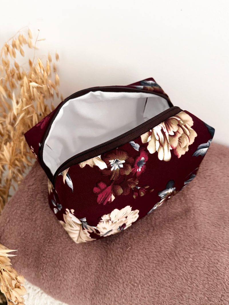 Kosmetyczka VINTAGE Burgundy Floral