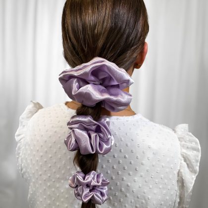 Lilac Satin Scrunchie Medium