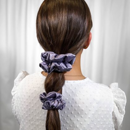 Lavender Satin Scrunchie Medium