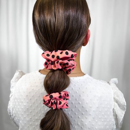 Pink Dots Scrunchie Medium