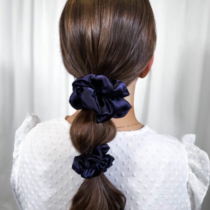 Dark Blue Scrunchie Medium