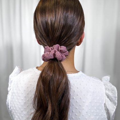 Pink Glitter Scrunchie Mini