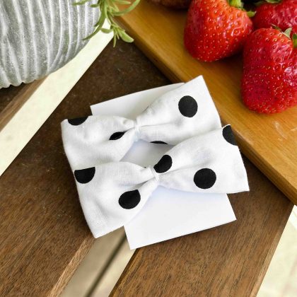 Zestaw Kokardek Mini White Dots
