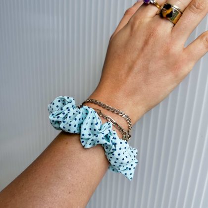 Mint Dots Scrunchie Mini